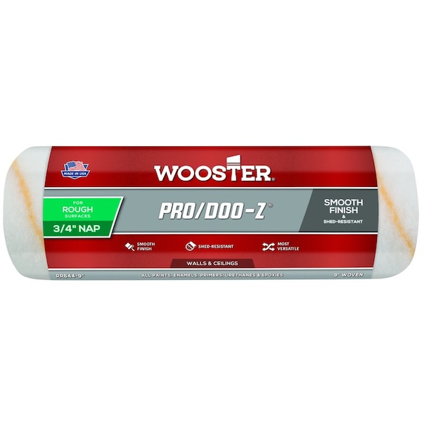 Wooster Wooster Pro/Doo-Z Woven Fabric 9 in. W X 3/4 in. Regular Paint Roller Cover 1 pk RR644-9 - main